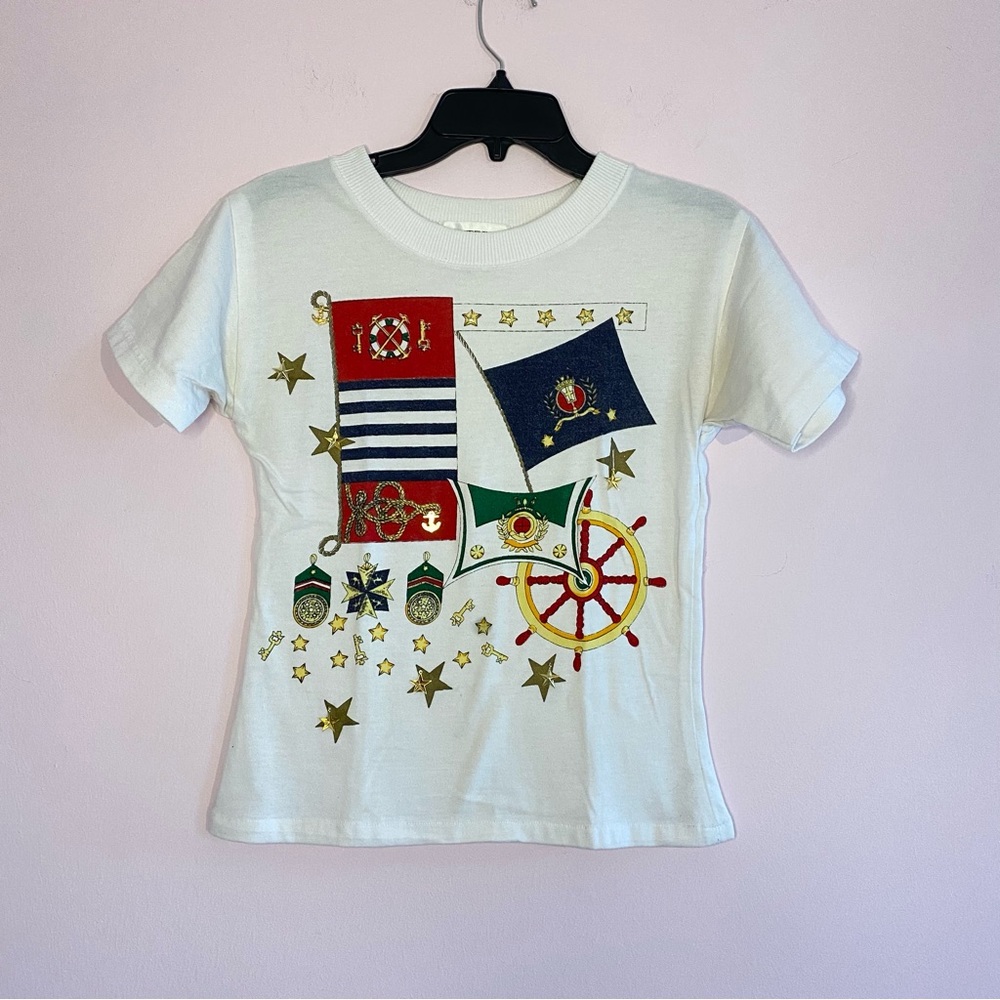 Vintage Sunterra White Nautical T-Shirt
